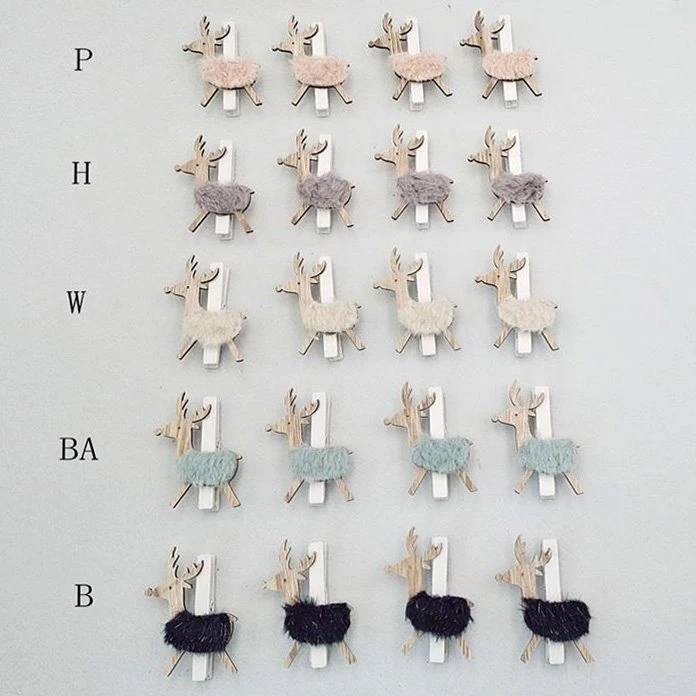 Christmas Wooden Clips