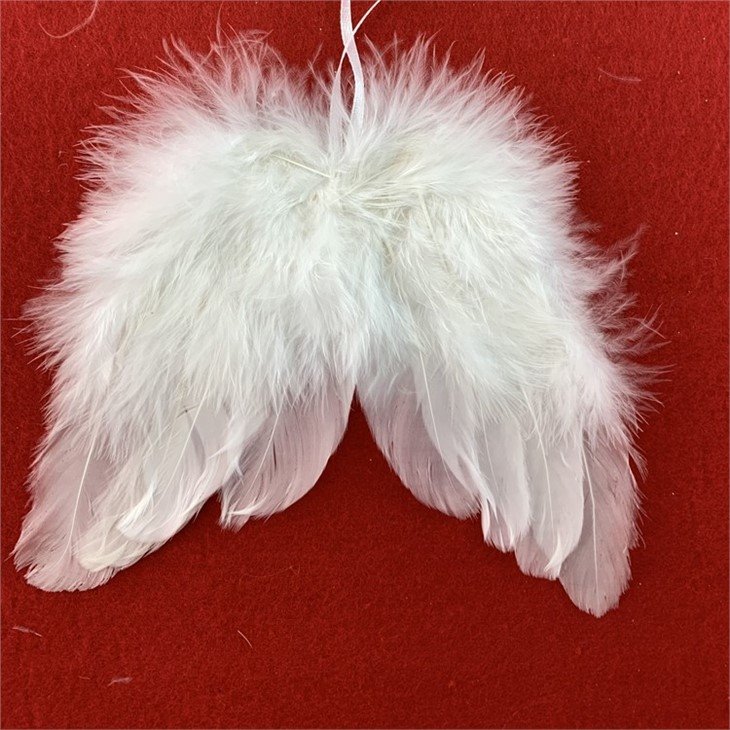Feather Angel Wings Christmas Ornament