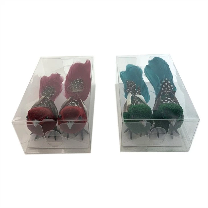 Feathered Birds Christmas Ornaments