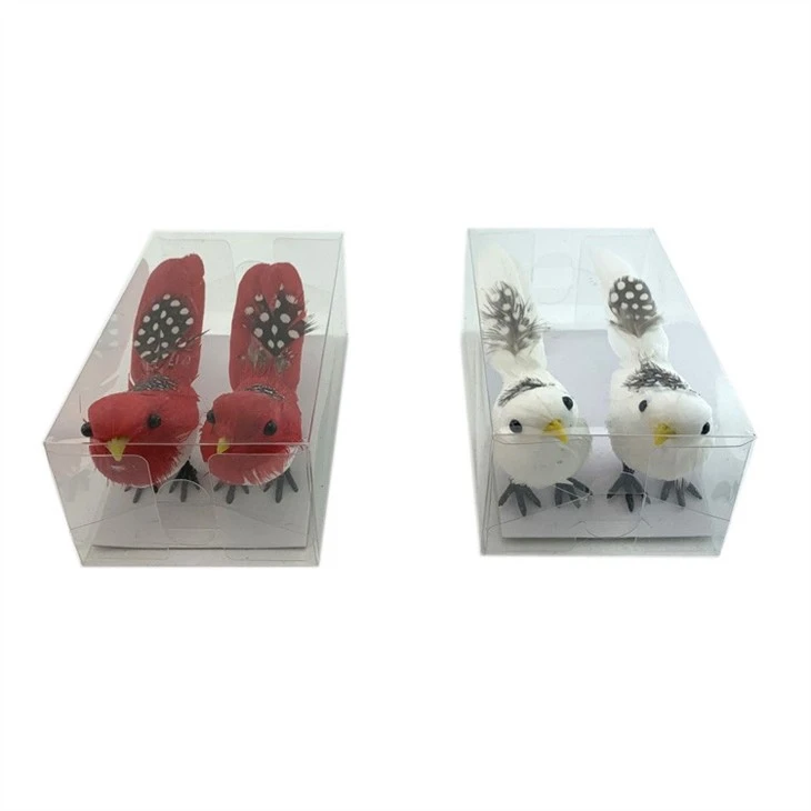 Feathered Birds Christmas Ornaments
