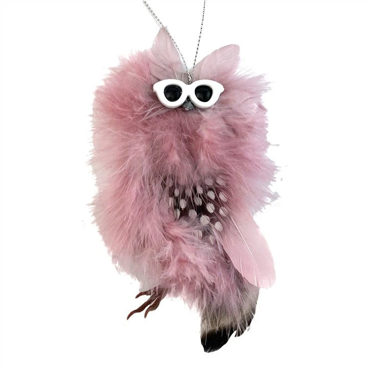 Feathered Owl Ornaments