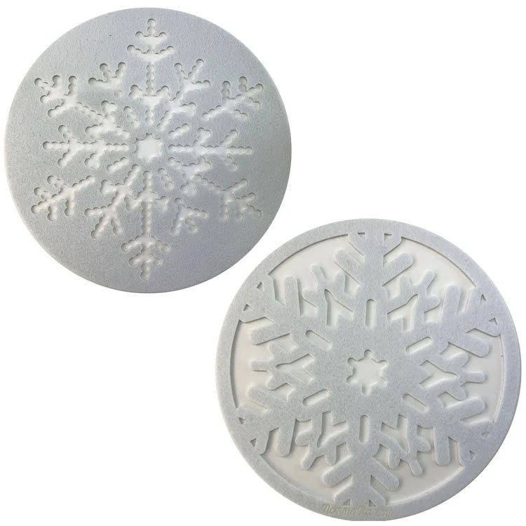 White Felt Snowflake Placemats