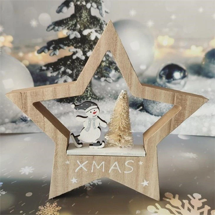 Wooden Christmas Table Decorations