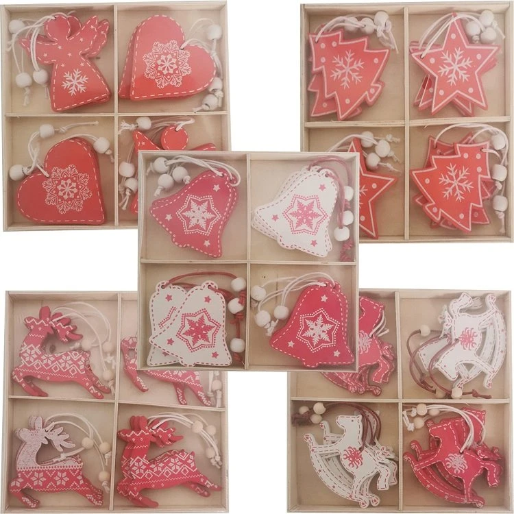 Wooden Christmas Tree Decoration Set