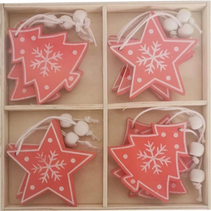 Wooden Christmas Tree Decoration Set