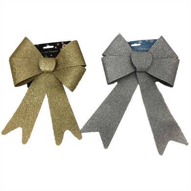 Silver Christmas Bows for Tree