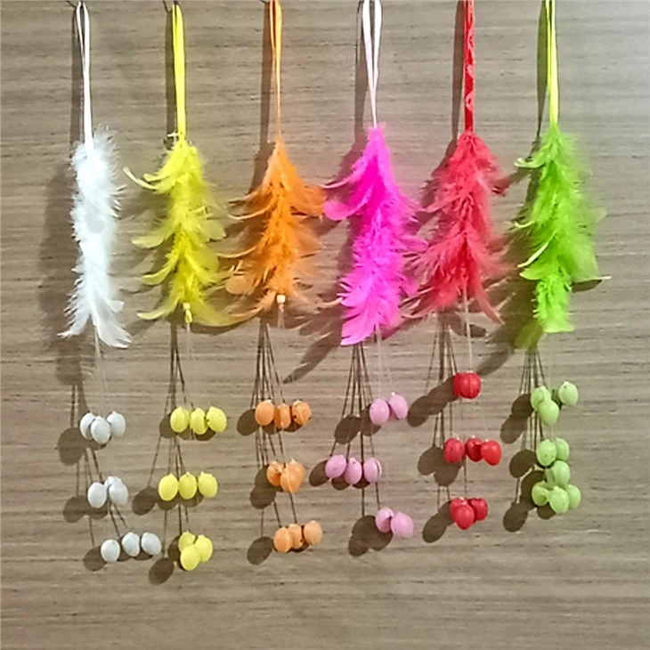 2023 New Products Easter Feather Ribbon With Eggs 33cm Decoration