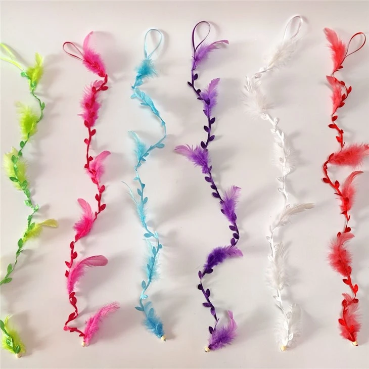 2023 New Products Easter Feather Ribbon With Eggs 33cm Decoration