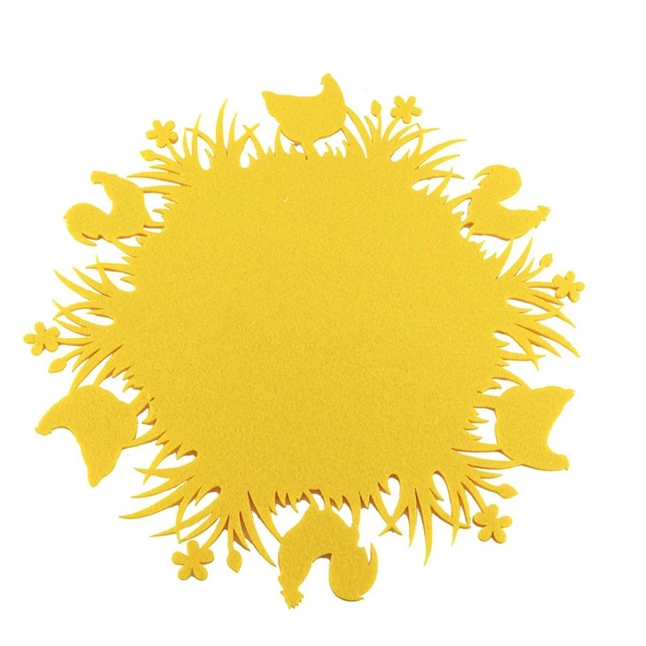 Easter Felt Coaster Mats Felt Desk Pad