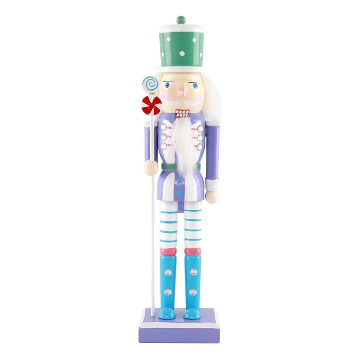 Christmas Home Tabletop Wooden Candy Gradient Nutcracker