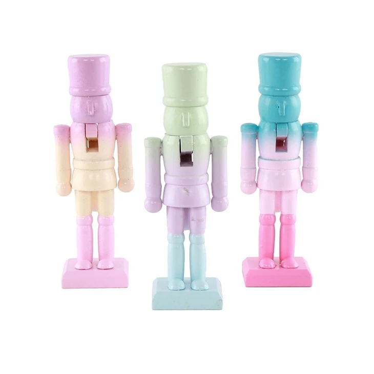 Christmas Home Tabletop Wooden Candy Gradient Nutcracker
