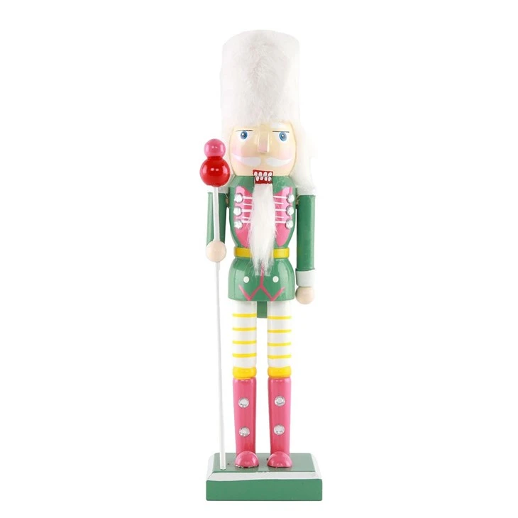 Christmas Home Tabletop Wooden Candy Gradient Nutcracker