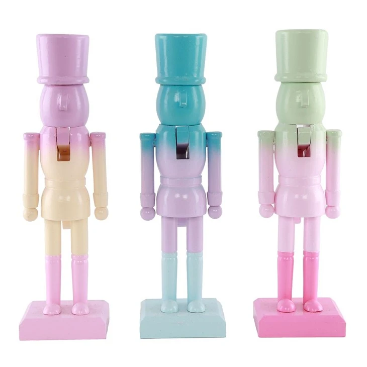 Christmas Home Tabletop Wooden Candy Gradient Nutcracker
