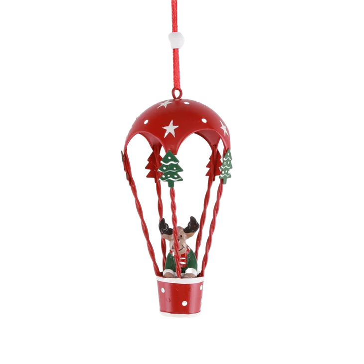 Christmas Tree Hot Air Balloon Parachute Design Pendant