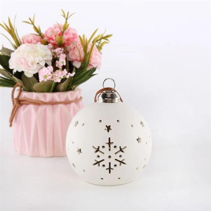 LED Christmas Ceramic Ball Decor