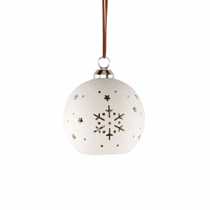 LED Christmas Ceramic Ball Decor