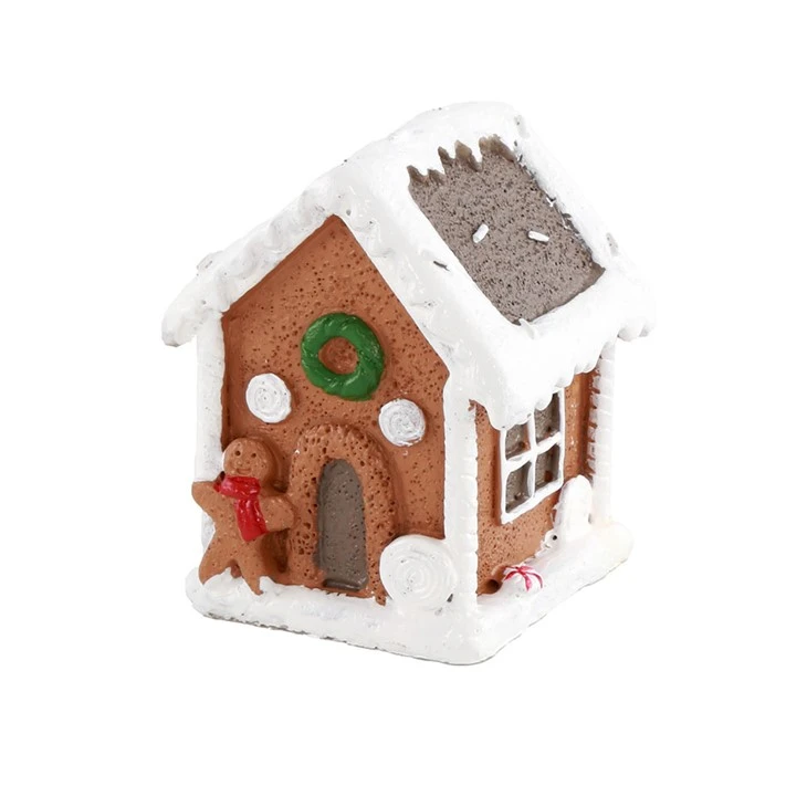 Resin Brown Gingerbread Man House Table Ornaments