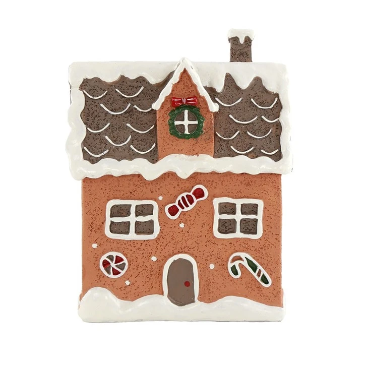Resin Brown Gingerbread Man House Table Ornaments