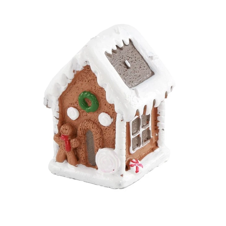 Resin Brown Gingerbread Man House Table Ornaments