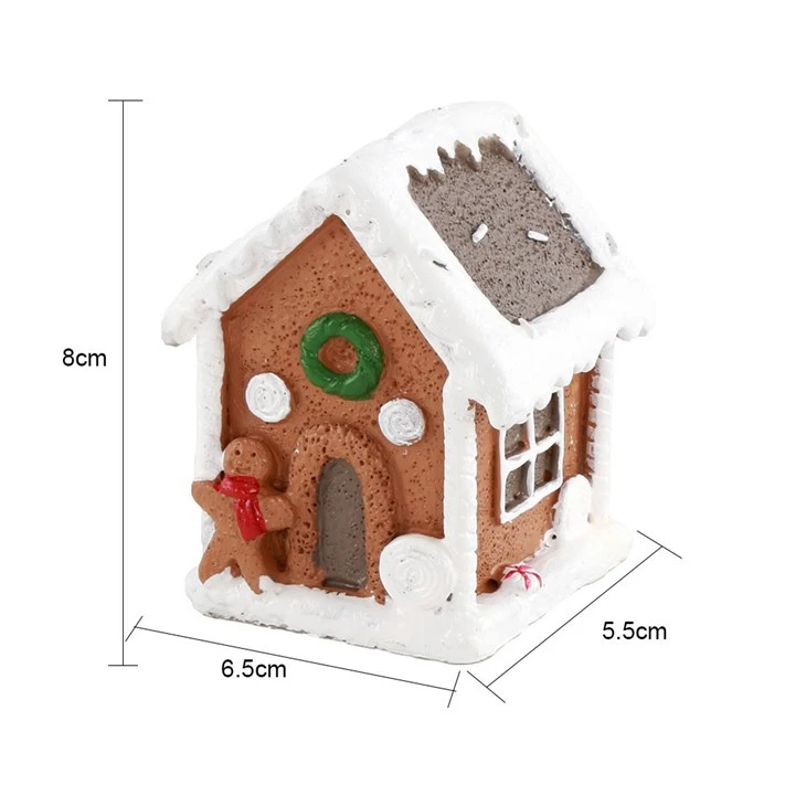 Resin Brown Gingerbread Man House Table Ornaments