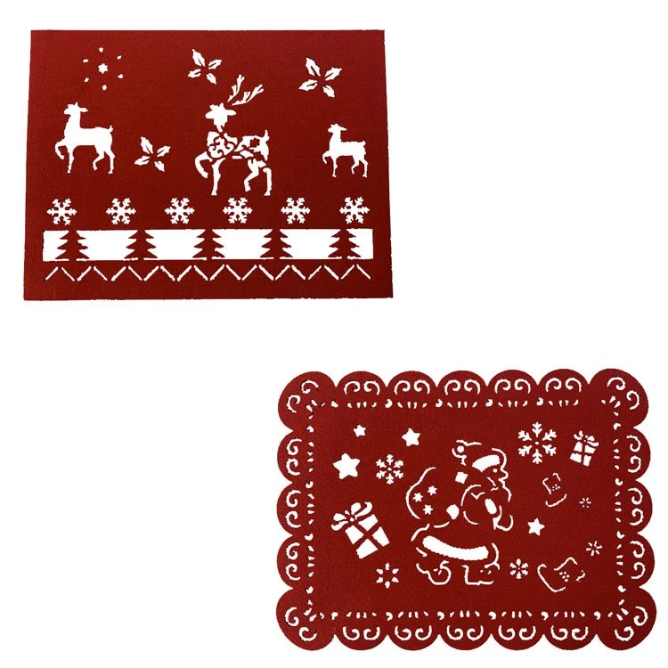 Red Felt Christmas Placemats