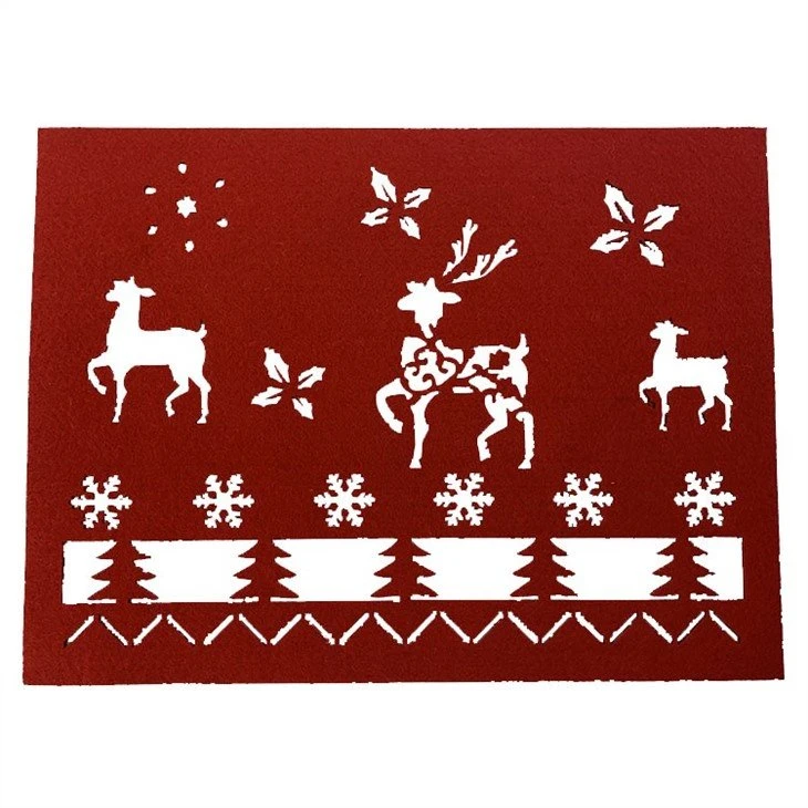 Red Felt Christmas Placemats