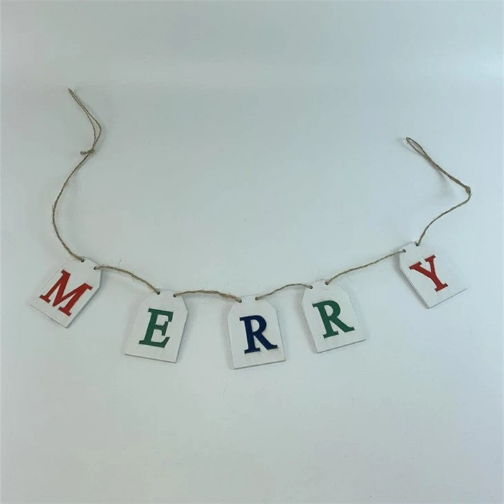 Wooden Christmas Bunting Garland