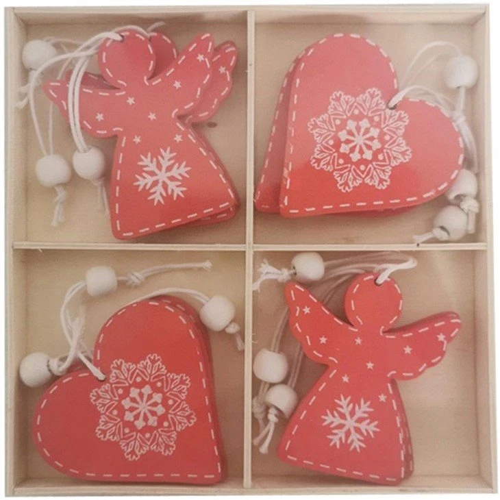 Wooden Christmas Tree Decoration Set