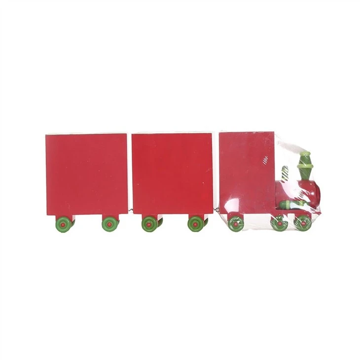 Wooden Christmas Advent Calendar Two-car Train 23 Days Countdown Tabletop Decoration