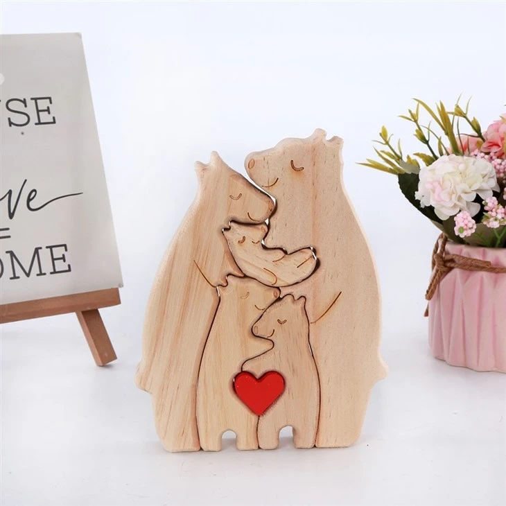 Bear Family Puzzle Gifts Desktop Decoration