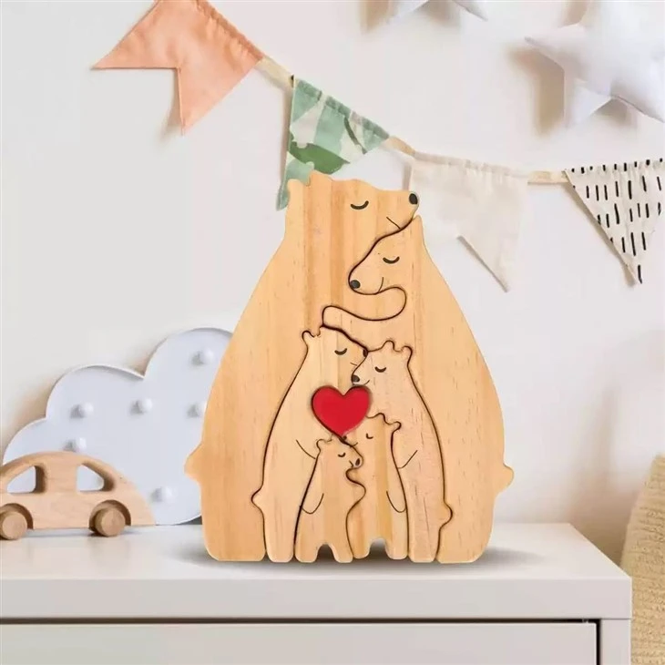 Bear Family Puzzle Gifts Desktop Decoration