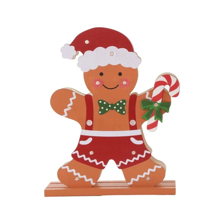 Christmas Santa Claus Mushrooms Gingerbread Man Tabletop LED Ornaments