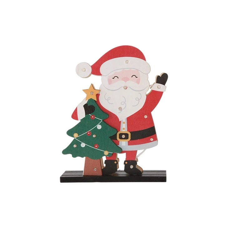 Christmas Santa Claus Mushrooms Gingerbread Man Tabletop LED Ornaments