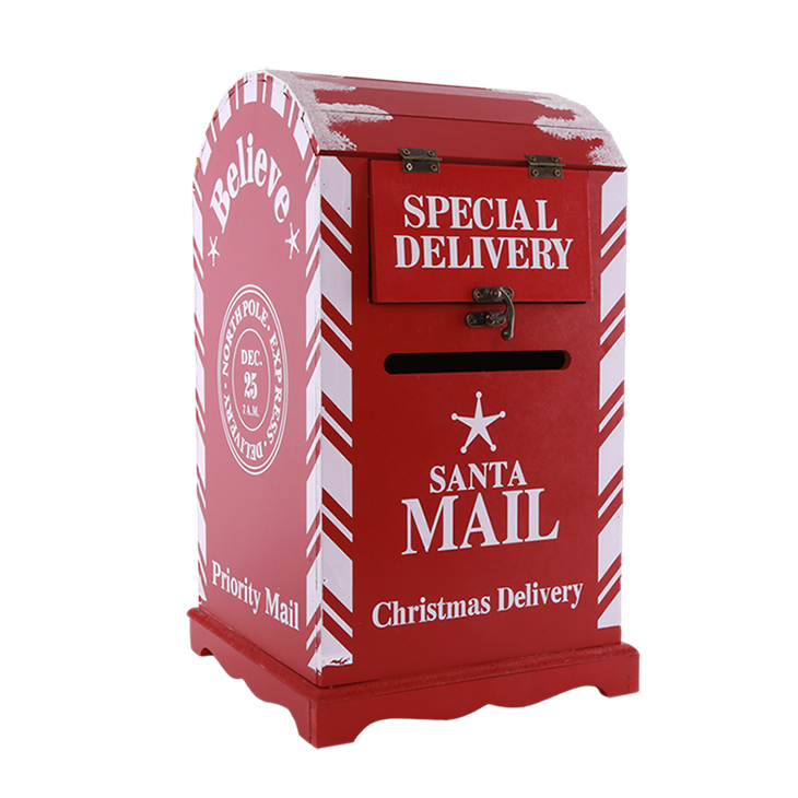 Christmas Wooden Mailbox Tabletop Decoration