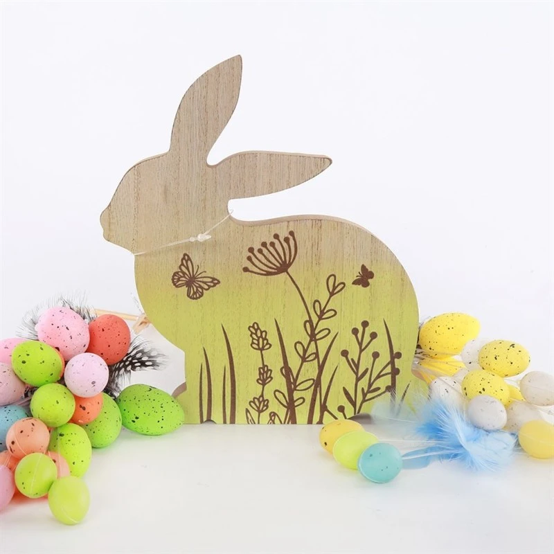 Easter Wooden Bunny Tabletop Ornaments